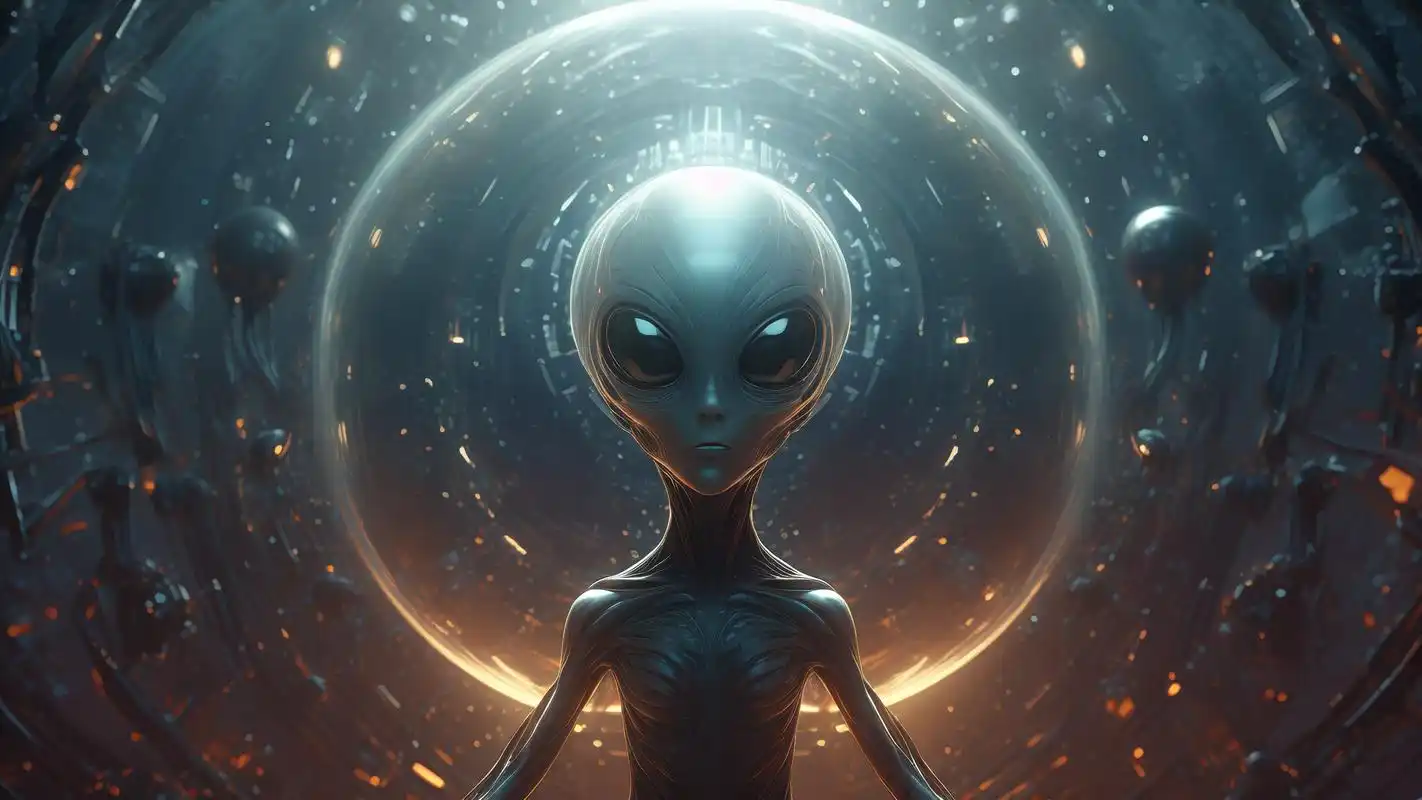 星空影视首页主视觉：深空星轨与放映舱构图